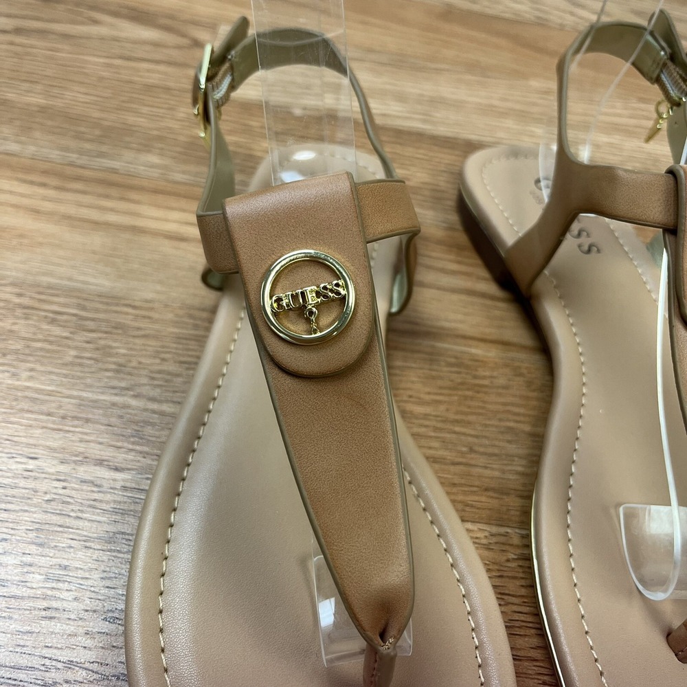 Guess Caramel T-Strap Women's Sandals Tan Size 6 NEW - Picture 3 of 10